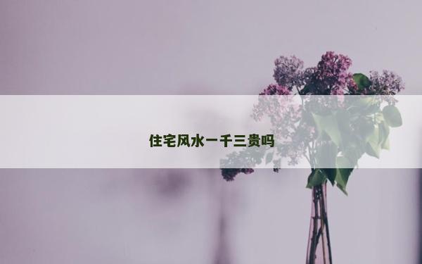 住宅風(fēng)水一千三貴嗎