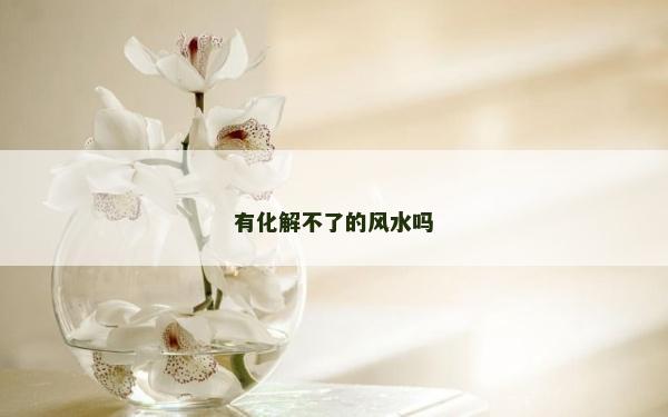 有化解不了的風水嗎