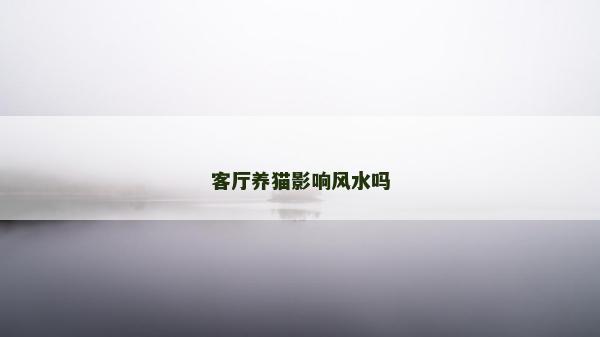 客廳養貓影響風水嗎