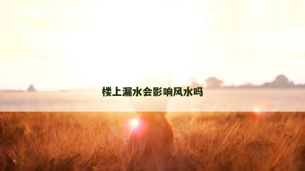 樓上漏水會影響風水嗎 樓上漏水會影響風水嗎