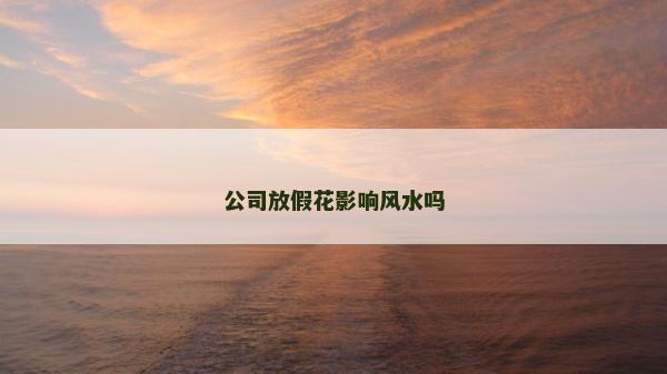 公司放假花影響風水嗎 公司放假花影響風水嗎