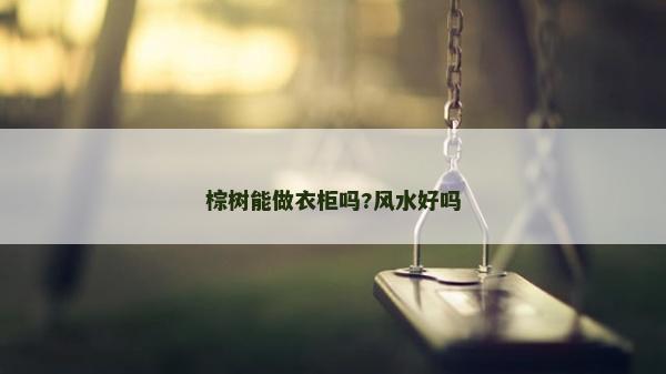 棕樹能做衣柜嗎?風水好嗎