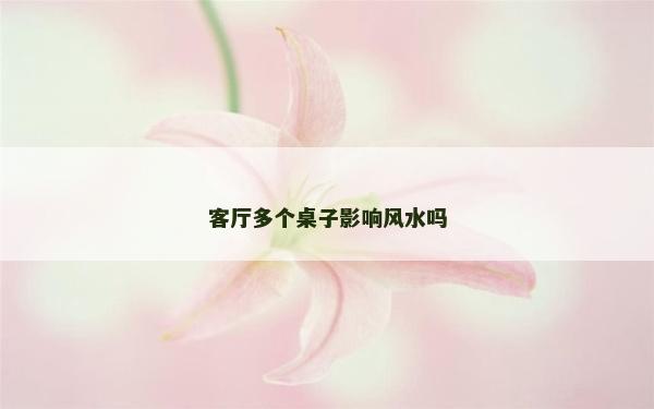 客廳多個桌子影響風水嗎