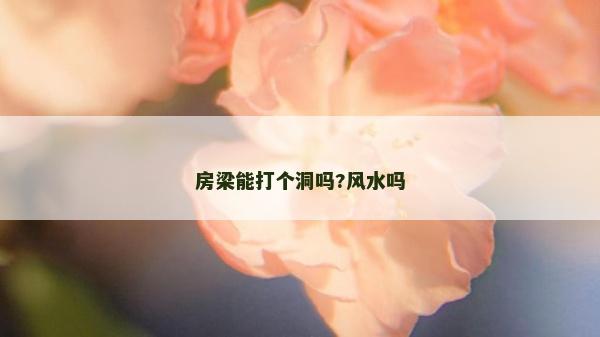 房梁能打個洞嗎?風水嗎