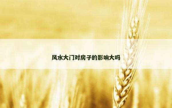 風水大門對房子的影響大嗎