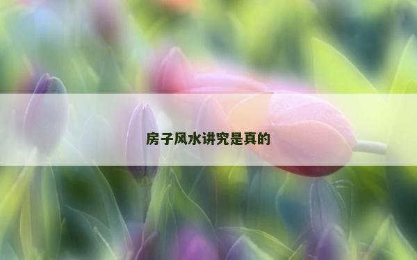 房子風水講究是真的