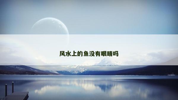 風(fēng)水上的魚沒有眼睛嗎