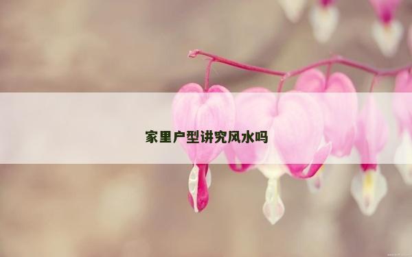 家里戶(hù)型講究風(fēng)水嗎