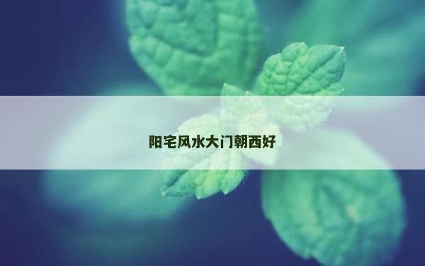 陽宅風(fēng)水大門朝西好