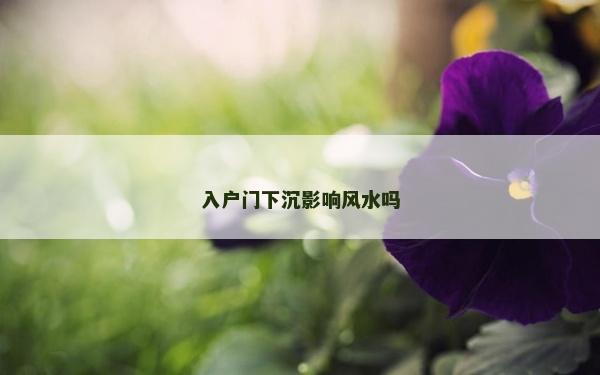 入戶門下沉影響風水嗎 入戶門下沉影響風水嗎