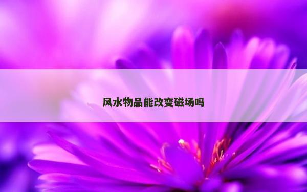 風水物品能改變磁場嗎