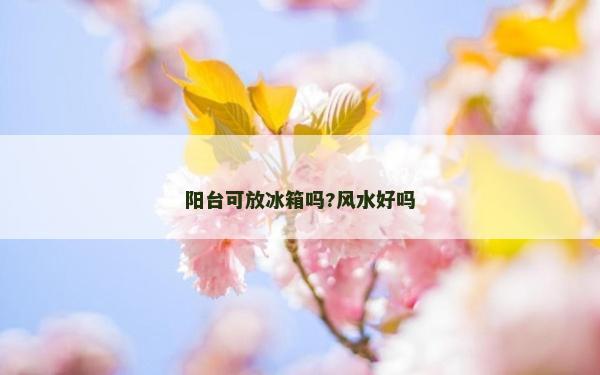 陽(yáng)臺(tái)可放冰箱嗎?風(fēng)水好嗎