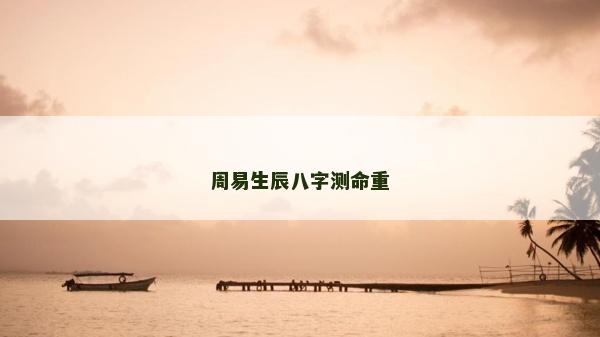 周易生辰八字測命重