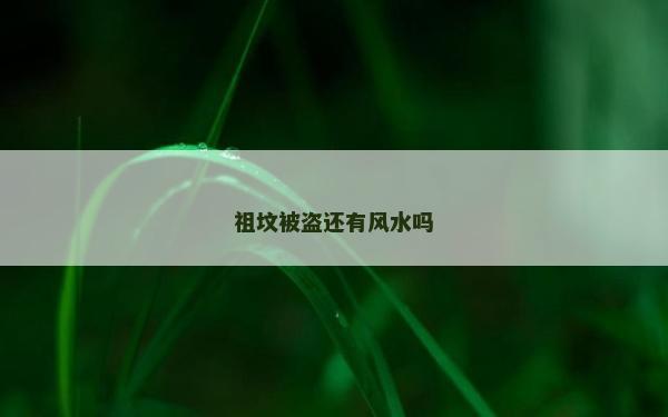 祖墳被盜還有風(fēng)水嗎