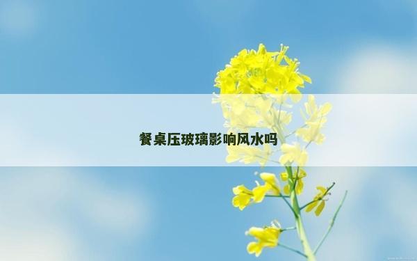 餐桌壓玻璃影響風(fēng)水嗎