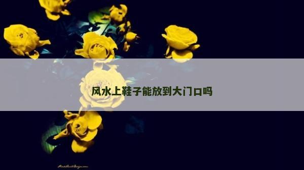 風水上鞋子能放到大門口嗎