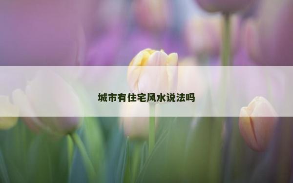 城市有住宅風水說法嗎