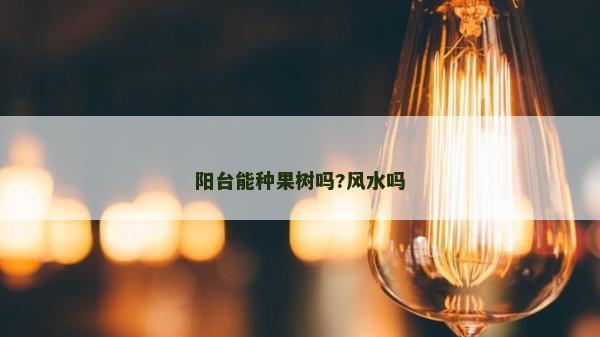陽臺能種果樹嗎?風水嗎