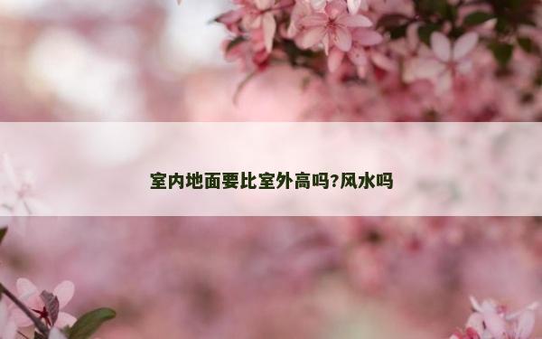 室內地面要比室外高嗎?風水嗎 室內地面要比室外高嗎?風水嗎
