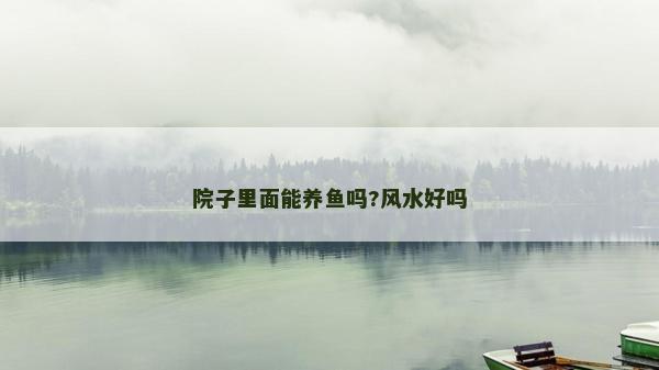 院子里面能養魚嗎?風水好嗎