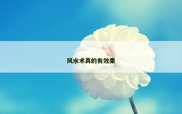 風水術真的有效果