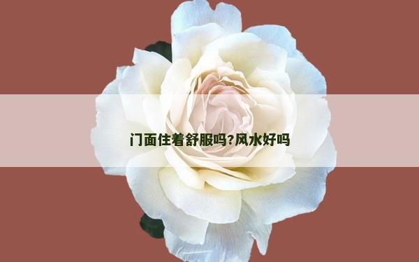 門面住著舒服嗎?風水好嗎