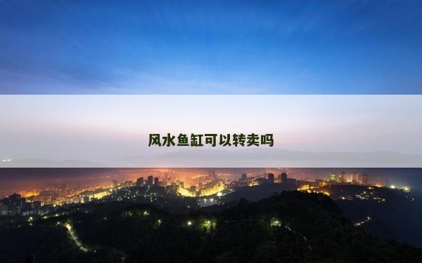 風水魚缸可以轉賣嗎