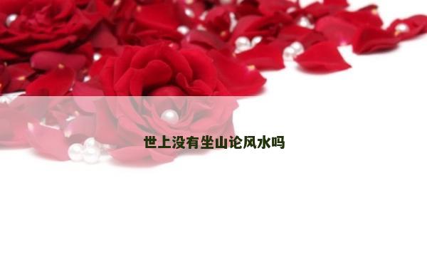 世上沒有坐山論風(fēng)水嗎