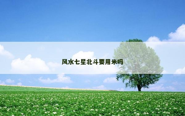 風水七星北斗要用米嗎