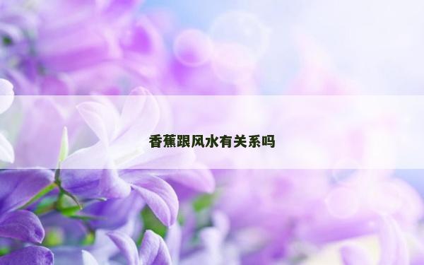香蕉跟風水有關系嗎