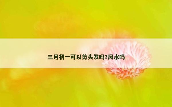 三月初一可以剪頭發(fā)嗎?風(fēng)水嗎