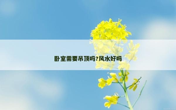 臥室需要吊頂嗎?風水好嗎