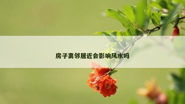 房子離鄰居近會影響風水嗎