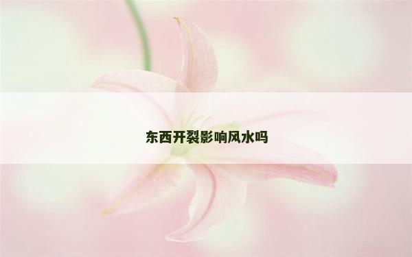 東西開裂影響風水嗎 東西開裂影響風水嗎