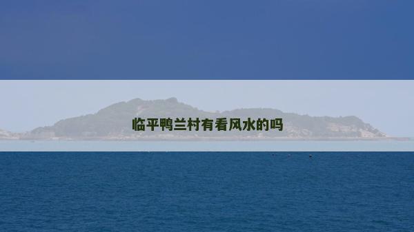 臨平鴨蘭村有看風水的嗎