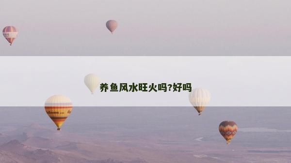 養魚風水旺火嗎?好嗎