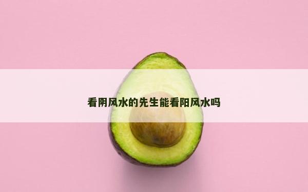 看陰風(fēng)水的先生能看陽風(fēng)水嗎