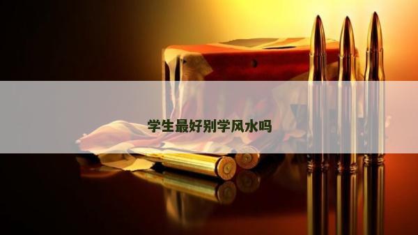 學生最好別學風水嗎