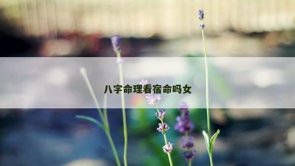 八字命理看宿命嗎女