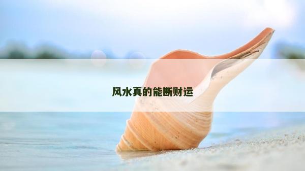 風(fēng)水真的能斷財運(yùn)