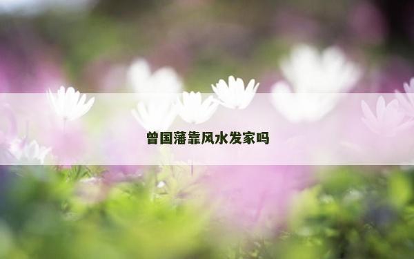 曾國藩靠風水發(fā)家嗎