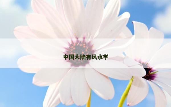 中國大陸有風(fēng)水學(xué)
