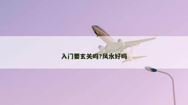 入門要玄關嗎?風水好嗎