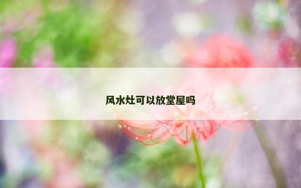 風水灶可以放堂屋嗎