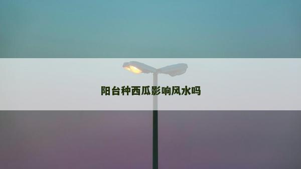 陽臺種西瓜影響風水嗎