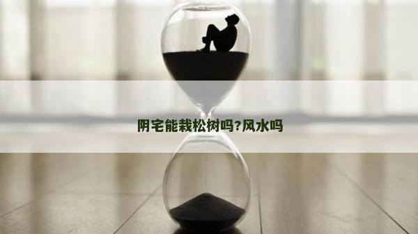 陰宅能栽松樹嗎?風水嗎