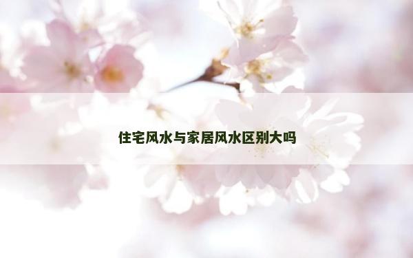 住宅風水與家居風水區別大嗎