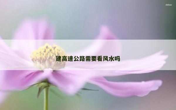 建高速公路需要看風水嗎