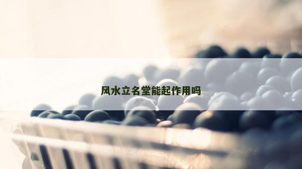 風水立名堂能起作用嗎