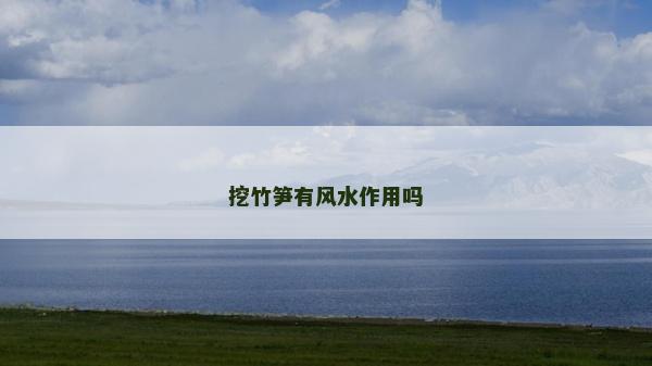 挖竹筍有風水作用嗎